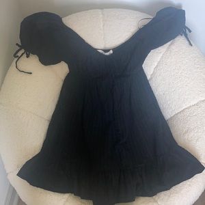 Lizard Thicket Black Babydoll Dress